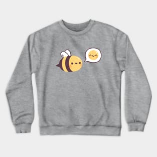 Cute Bee Be Happy Emoji Doodle Crewneck Sweatshirt